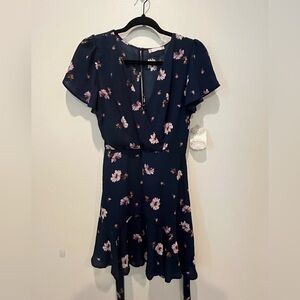 Altar'd State Navy Dress with Pink Floral Design